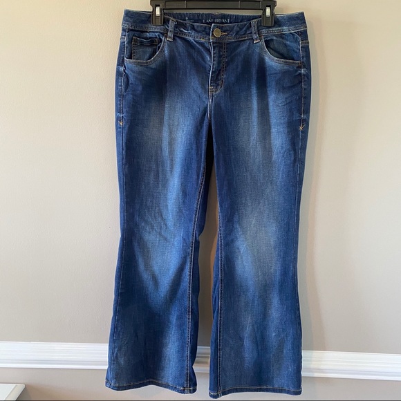 Lane Bryant Dark Wash Genius Fit Flare Jeans - Picture 2 of 8